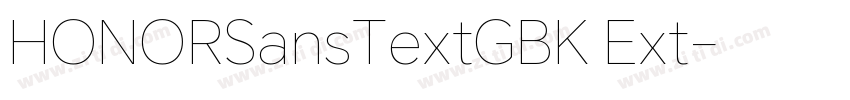 HONORSansTextGBK Ext字体转换